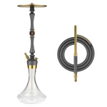 HOOKAH HOOB - MARS PRO (GRAY / GOLD COMPONENTS / WITH FLASK)