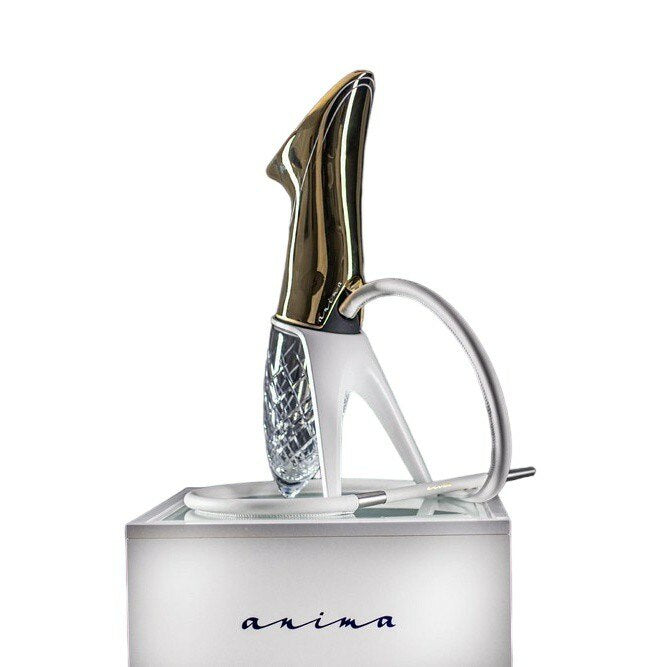 Hookah Anima Premium GOLD, white stand leather hose white/gold set