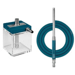 HOOKAH HOOB - SUBATOM (BLUE / GOLD COMPONENTS / TRANSPARENT FLASK)