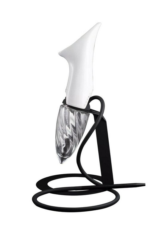 Hookah Anima white, black floor stand