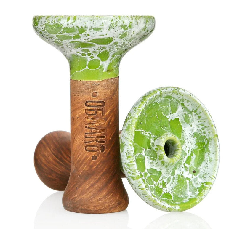 Bowl Oblako - Glaze Phunnel M (Green & White Marble)