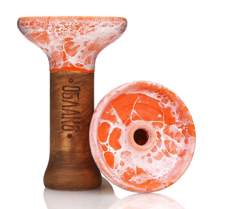Bowl Oblako - Glaze Phunnel M (Orange & White Marble)