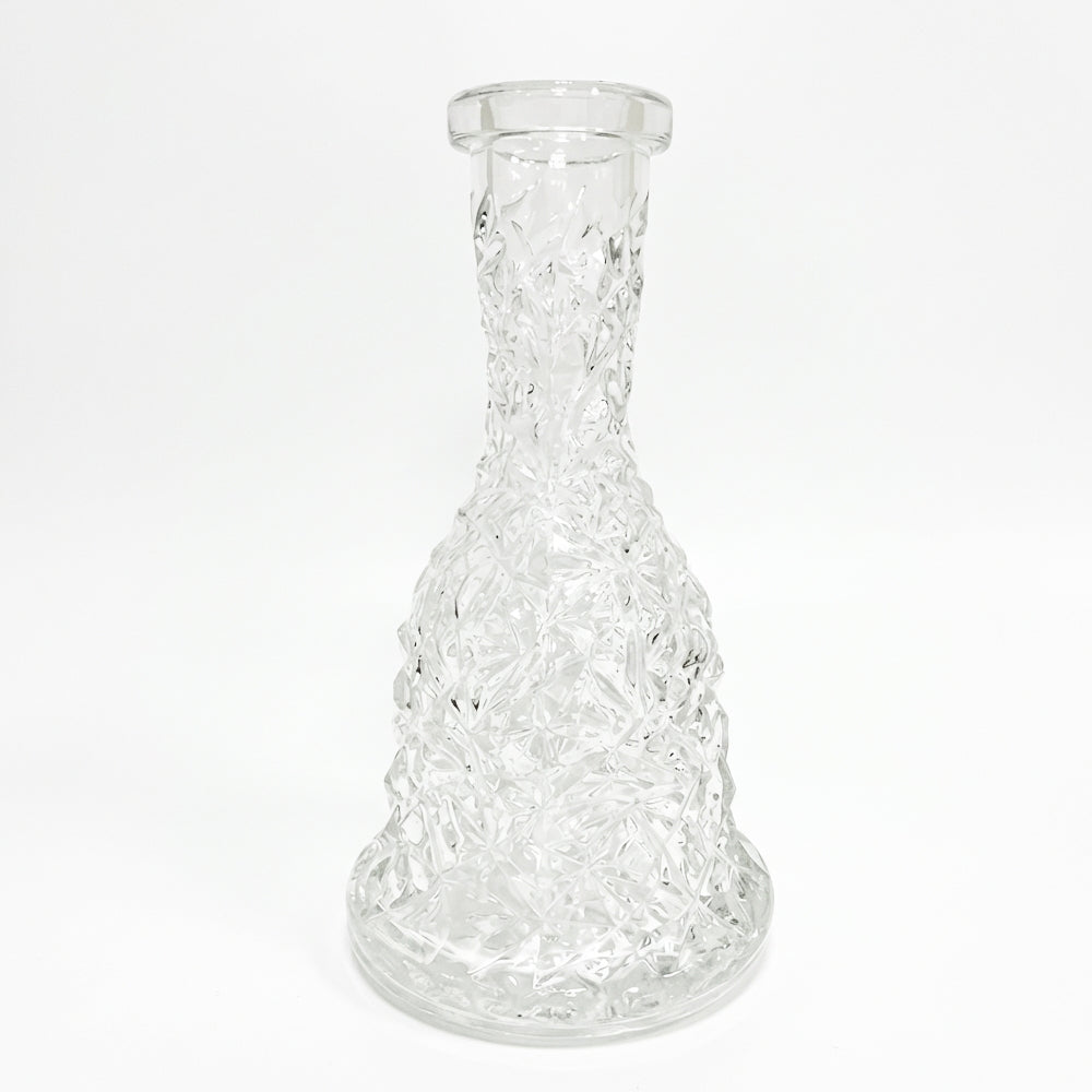 Shisha Base Vessel Cut Glass Mamoon (Transparent)