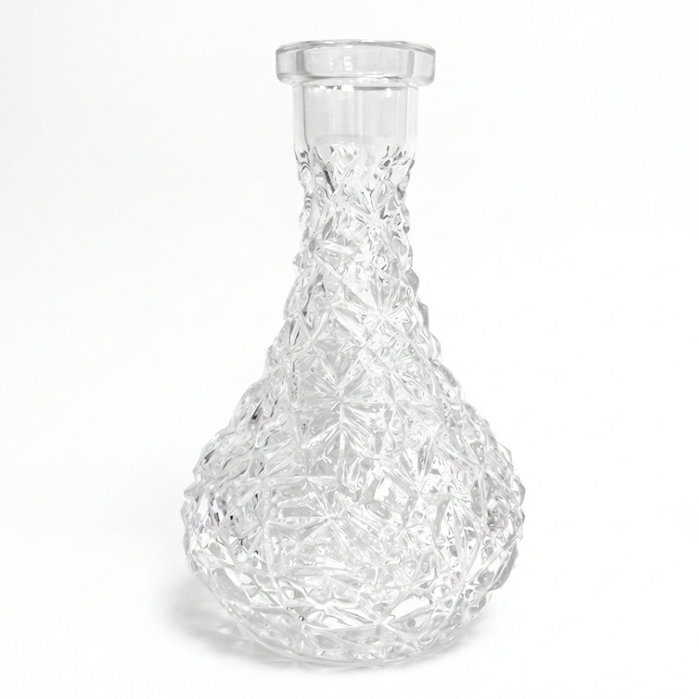 Shisha Base Vessel Cut Glass Drop (Transparent)