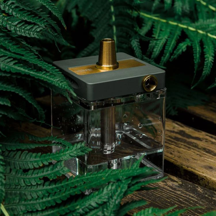 HOOKAH HOOB - SUBATOM (GRAY / SS COMPONENTS / TRANSPARENT FLASK)